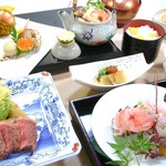 h Kagawa - 雪会席花会席の黒毛和牛のステーキは　大変好評でございます