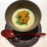 すし尽誠 - ・雲丹と空豆の茶碗蒸し