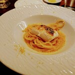 Gibier MIYAMA - 炙り白子、カラスミのパスタ