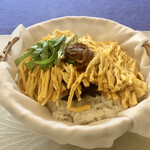 貝増商店 - "蛤の志ぐれ煮" の蒸し寿司 一回目