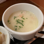 きんぼし - 季節の3点盛り（コース内）評価＝○：クラムチャウダー