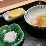 にい留 - 天ぷら前のセッティング