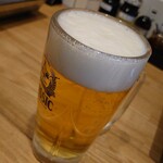 焼肉 ホルモン 旭川肉酒場 十八番 - 生ビール（サッポロクラシック）