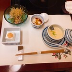 梅の花 - 豆腐サラダ　茶碗蒸しetc.