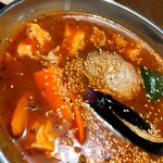 アジアンスープカリー べす - 2021/2  フイッシュフライ＆焼チーズカリーダブル、トマトスープ、5.5番