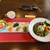 ファームレストラン 食祭 - 風の村産ほうれん草と小松菜のスパイスサグカレー(1600円)です。