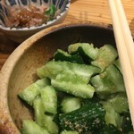 桜島溶岩焼 岩黒 - たたきキュウリ