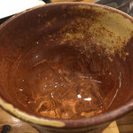 桜島溶岩焼 岩黒 - いも焼酎ロック