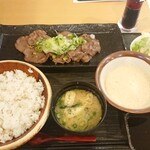 麦とろガーデン - 牛たん炙り焼き御膳1300円(税込)ポン酢たれチョイス