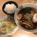 Chuuka Ramen Ueda - ランチセット(ラーメン＋豚肉野菜炒め＋ご飯)