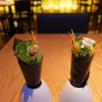 NOBU TOKYO - 湯葉と野菜の手巻き寿司風