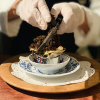 新門前 米村 - ②【蛤のグラタン、黒トリュフ掛け】