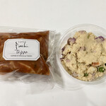 フィオッキ - トリッパのトマト煮込み（1200円）、ピエモンテ風ポテトサラダ（400円）