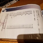 八重菊 - メニュー表(2021年２月現在）