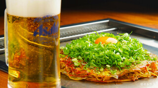 Okonomiyaki Nagataya - ビールと一緒にどうぞ