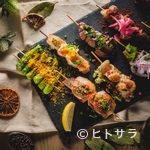 Caldo Nakameguro - 肉も魚も一口サイズで色々つまめて楽しい！『炭火焼ピンチョス』