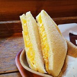カフェOB - 玉子サンドイッチのアップ