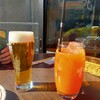 カフェ＆バー　空 - 生ビール、ブラッドオレンジジュース