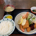 Asahiya Shiyokudou - ミックスフライ定食
