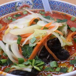 Ramen Karaku - 激味噌花樂麺 3辛（野菜トッピング・麺固め）アップ