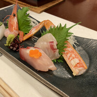 西村屋ホテル 招月庭 - 蟹の刺身　他お造り取り合わせ