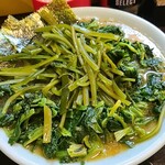 家系ラーメン ジェット家 - ラーメン中盛ホウレン草クキワカメ