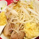 ラーメン二郎 - ラーメン小＋ニンニク多め＋白ネギ