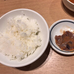 天麩羅 すえ廣 - 御飯、鹽辛三杯目