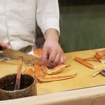 うを徳 - 男鹿半島本ズワイ　茹でガニ