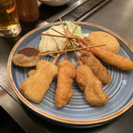 くれおーる 道頓堀店 - 串揚げ盛り合わせ