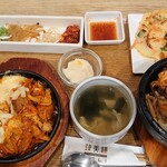 韓美膳 - チーズタッカルビと石焼ビビンバのセット