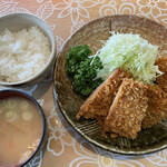 Tonkatsu Kunika - メンチカツとヒレカツとハムカツ定食　910円