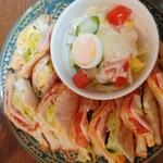 ブランニュー・カフェ - ホットサンド　サラダ
