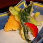 赤沢温泉ホテル - 葉月の赤富士　揚げ物　鱚あられ揚げ