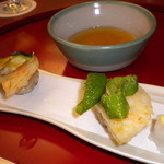 赤沢温泉ホテル - 赤沢会席　揚物　新蓮根の射込み揚げ