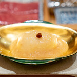 たきや - 河豚の白子 聖護院蕪の餡掛け 柚子一味唐辛子