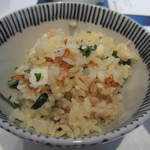 えさき - 鯛とクレソンの炊き込みご飯。