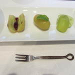 えさき - デザートは天山というブドウを使った物。