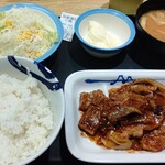 Matsuya - ◆【リニューアル・第1弾今度の豚は！！厚め！！】厚切り豚生姜焼き定食（ライス特盛）◆700円♪