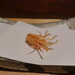 にい留 - 車海老の頭素揚げ