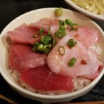 塩そば専門店 桑ばら - 生本鮪丼と秋刀魚香油の塩かけそば定食