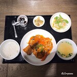 中国料理 空 - 揚げ豆腐のピリ辛煮込みﾗﾝﾁｾｯﾄ