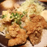 テング酒場 - 豚肉の味噌炒め＆唐揚げ