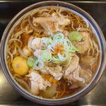 そば処 大和 - 鶏もつそばのアップ