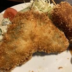 たなぽん食堂 - 大きなアジフライ