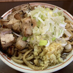 自家製麺 まさき - 【2021.2.24】豚魚らーめん大900円+豚増し150円+ネギ50円