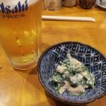 海の幸 鯛や - 3 中生ビール ５００円&付出し