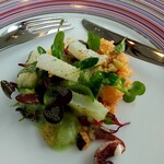 フィエルテ - スミイカゲソの米粉のフリット⭐️「米粉は小麦粉などとは違った水分の抜け方をするんです。」とシェフさん✨