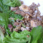 オステリア ジョイア - 鶏とレンズ豆のサラダ