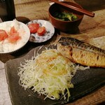 焚き火や - 塩さば定食730円